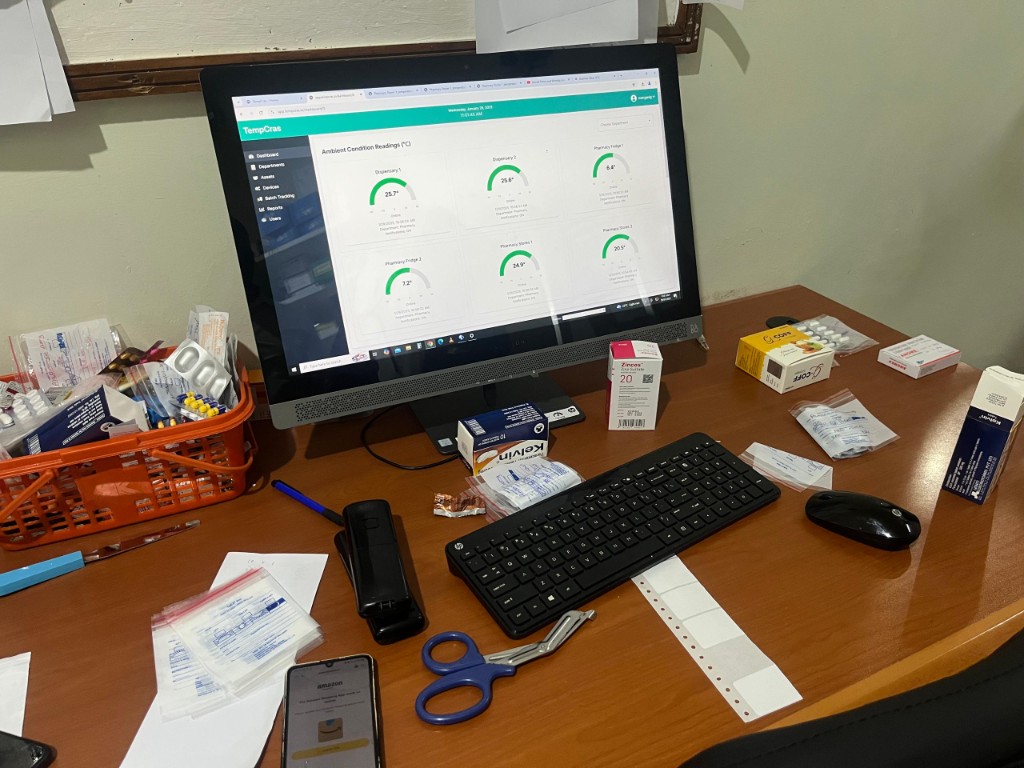 Live TempCras dashboard during healthcare deployment